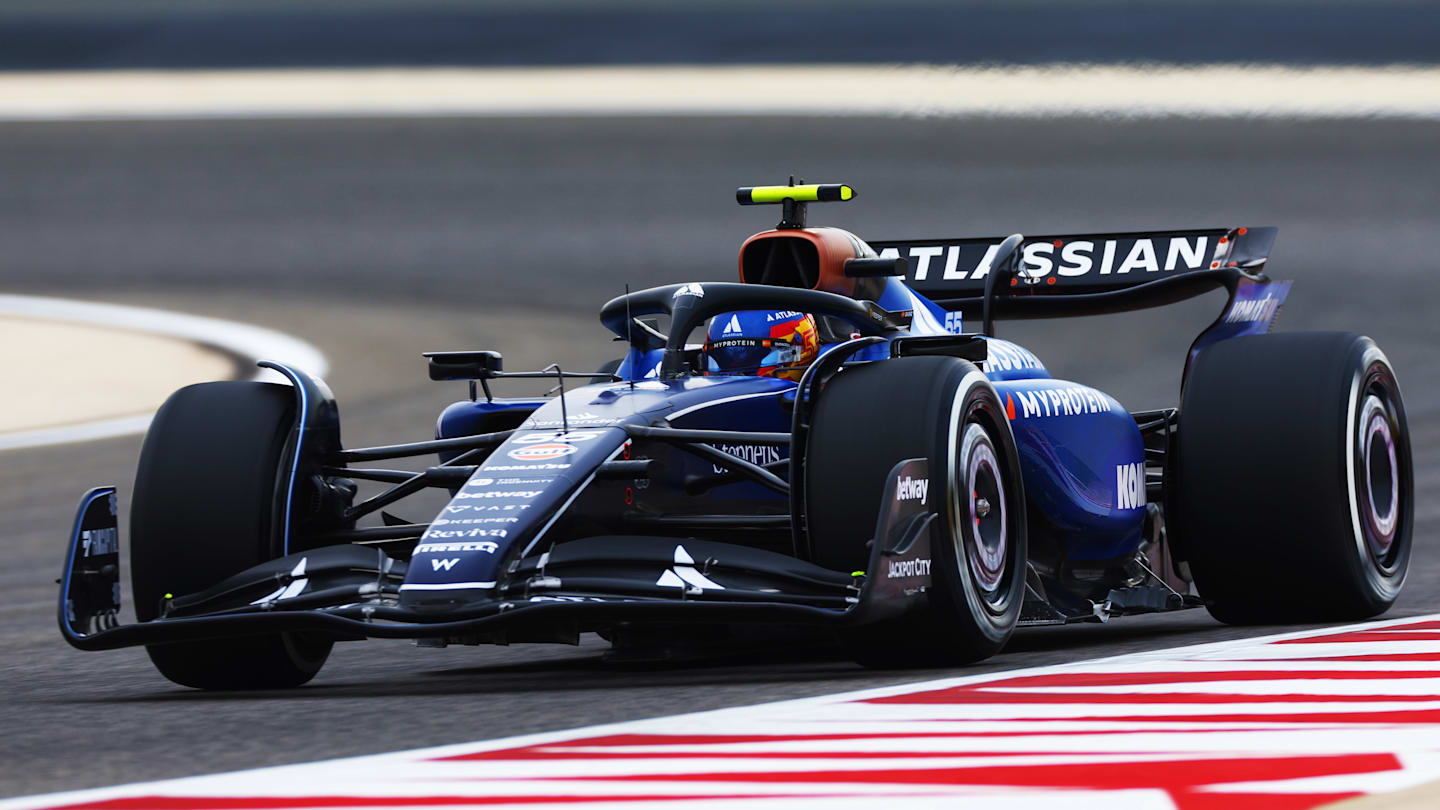 BAHRAIN, BAHRAIN - FEBRUARY 27: Carlos Sainz of Spain driving the (55) Williams FW47 Mercedes on