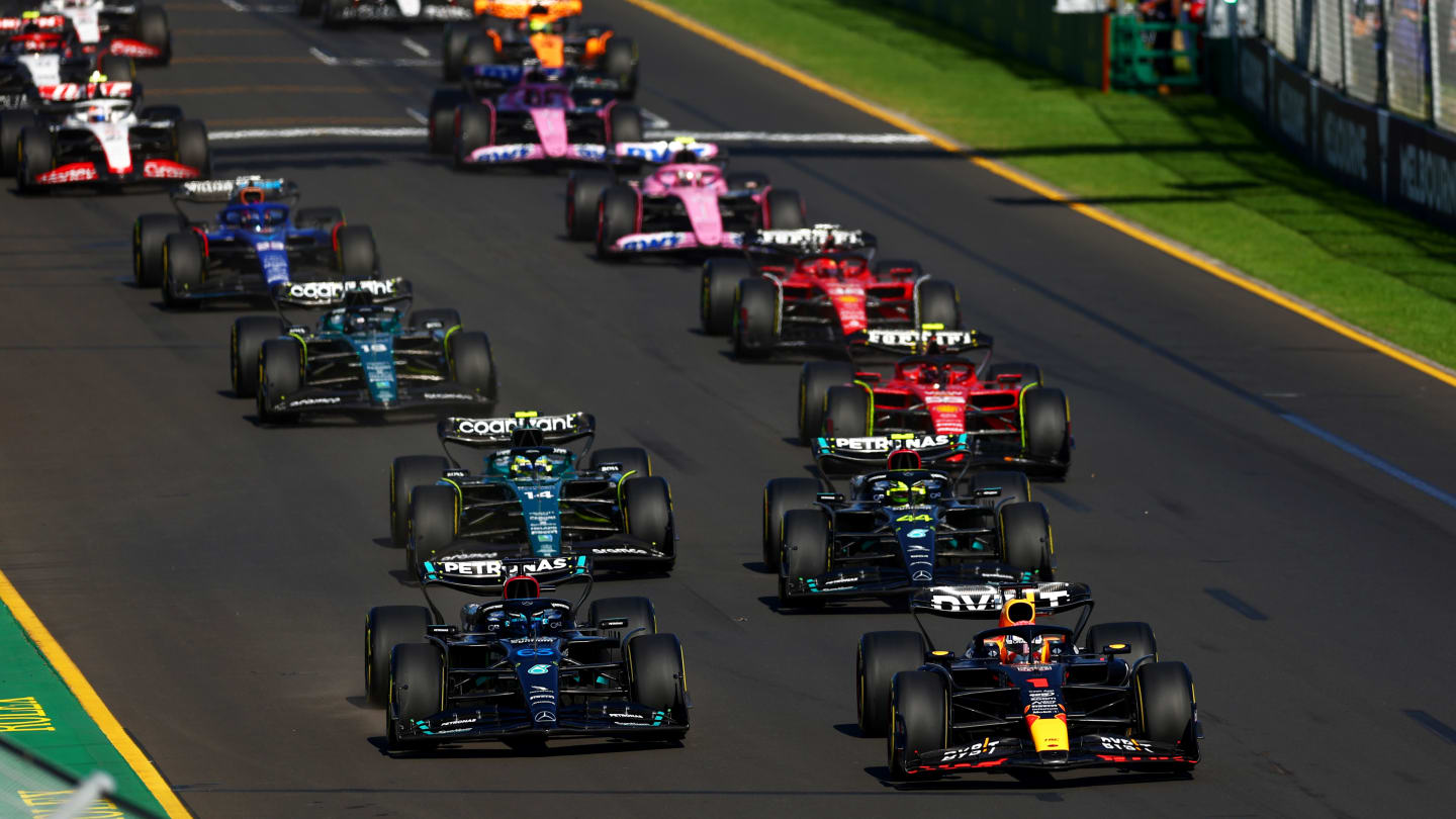 MELBOURNE, AUSTRALIA - APRIL 02: Max Verstappen of the Netherlands driving the (1) Oracle Red Bull