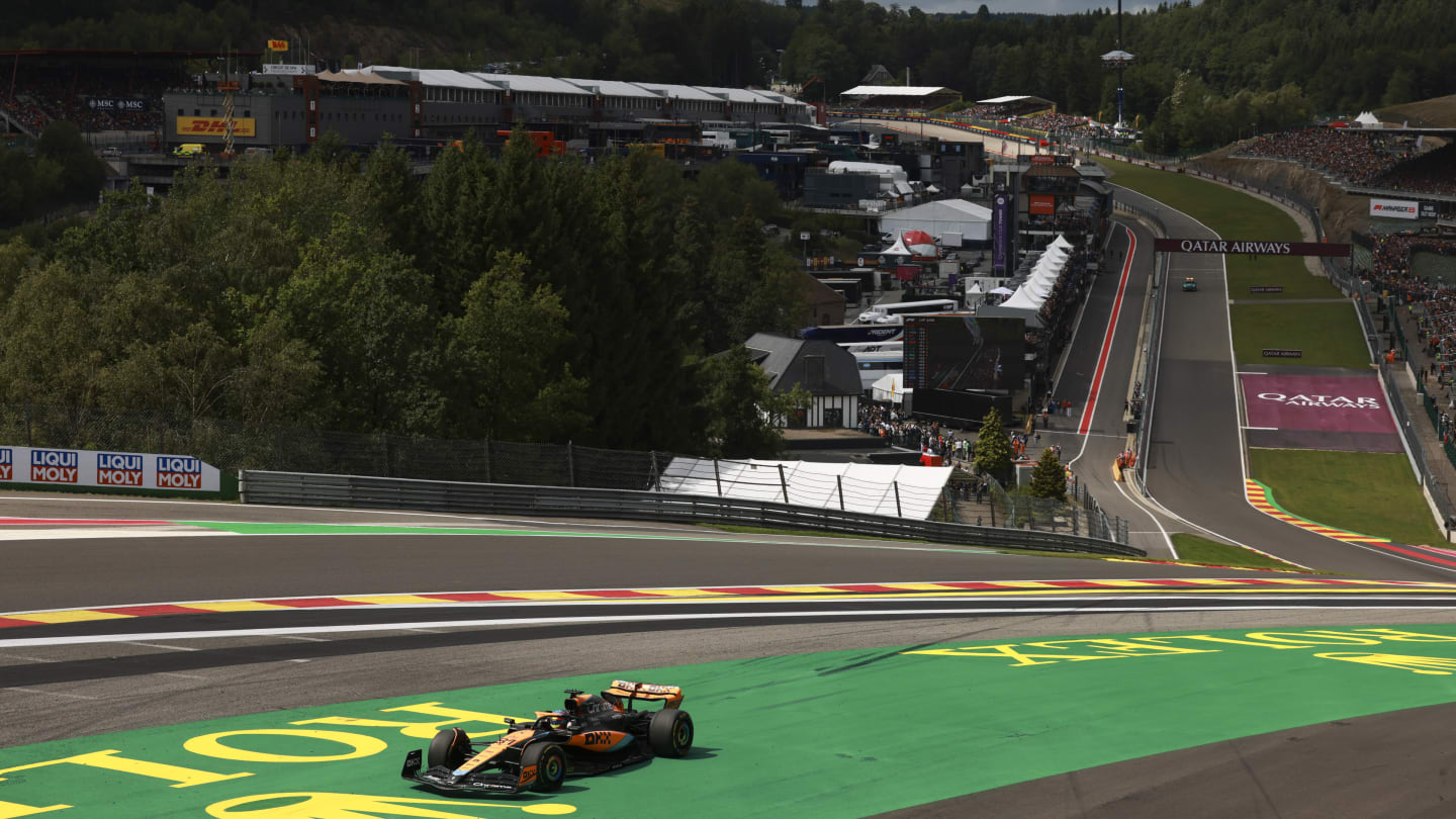 SPA, BELGIUM - JULY 30: Oscar Piastri of Australia driving the (81) McLaren MCL60 Mercedes with