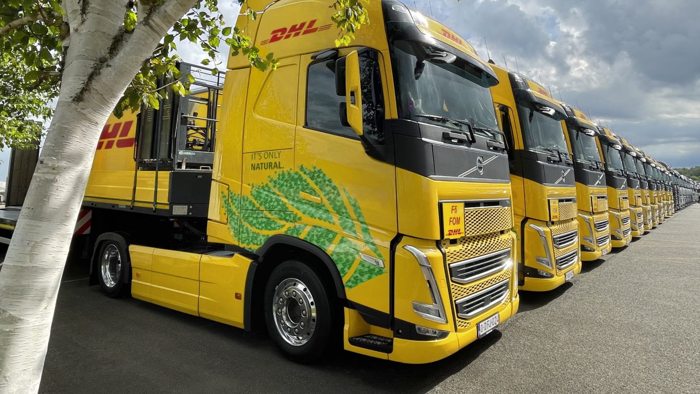 DHL biofueled trucks