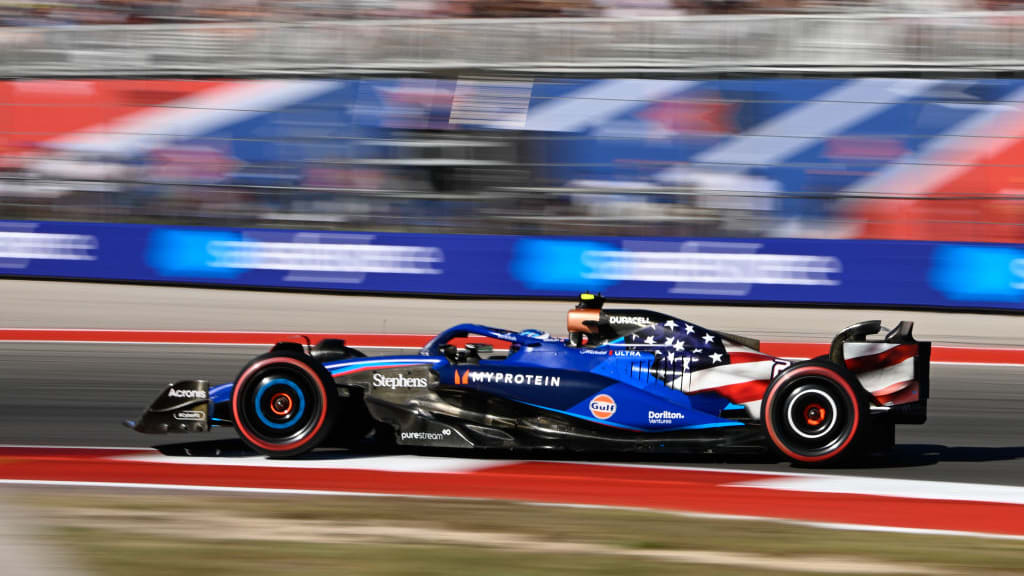 AUSTIN, TX - OCTOBER 20: Williams Racing driver Logan Sargeant (2) of the United States makes his