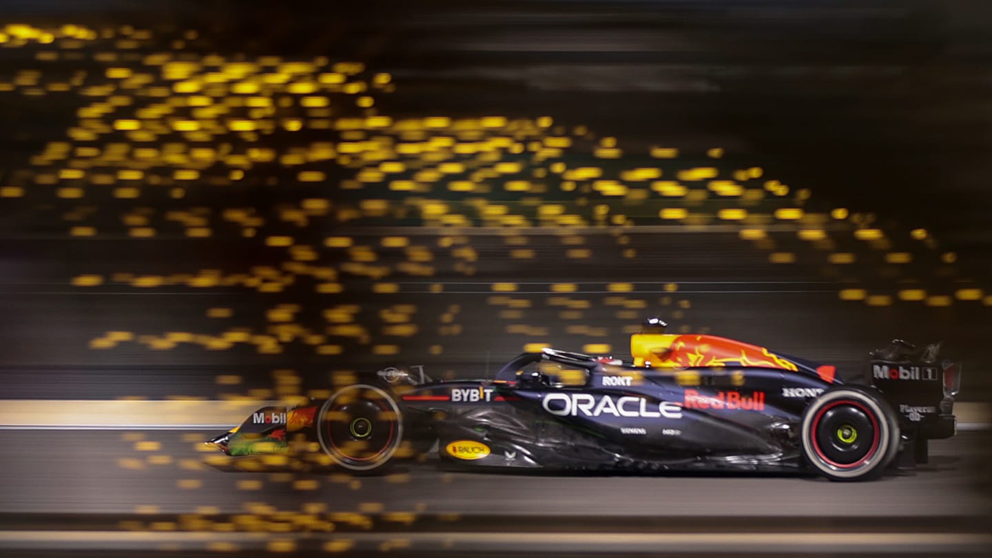 BAHRAIN, BAHRAIN - FEBRUARY 23: Max Verstappen of the Netherlands driving the (1) Oracle Red Bull
