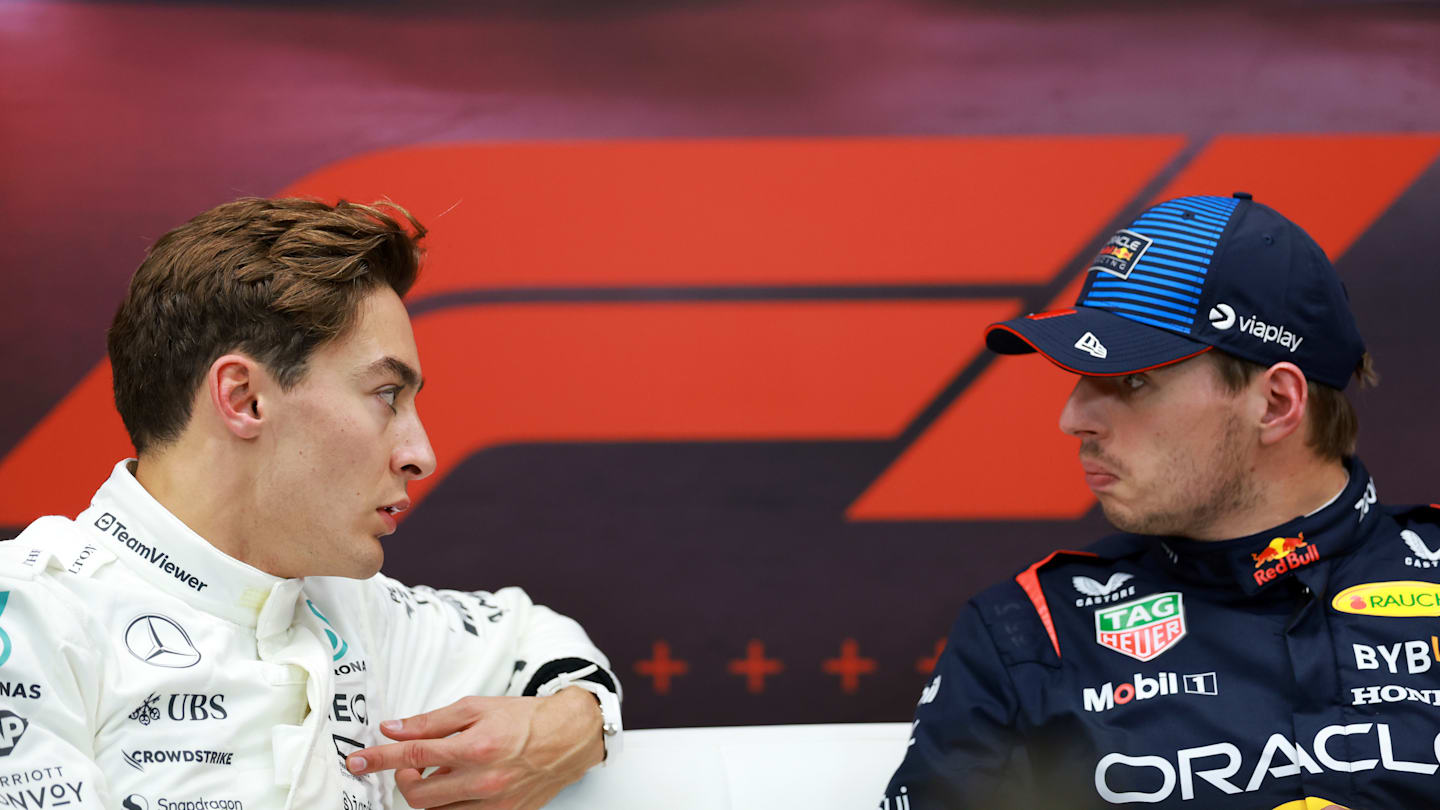 LUSAIL CITY, QATAR - NOVEMBER 30: Pole position qualifier Max Verstappen of the Netherlands and
