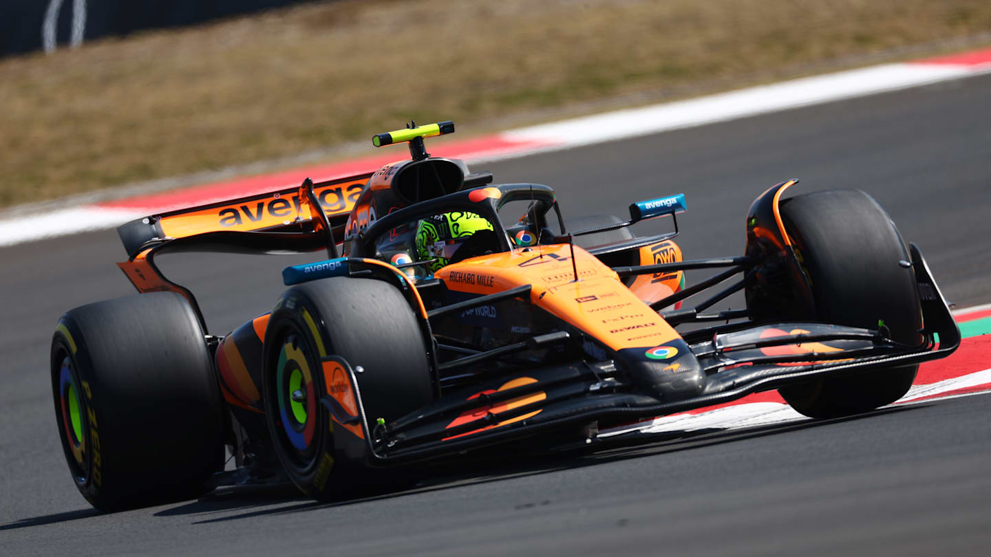 SHANGHAI, CHINA - MARCH 21: Lando Norris of Great Britain driving the (4) McLaren MCL39 Mercedes on