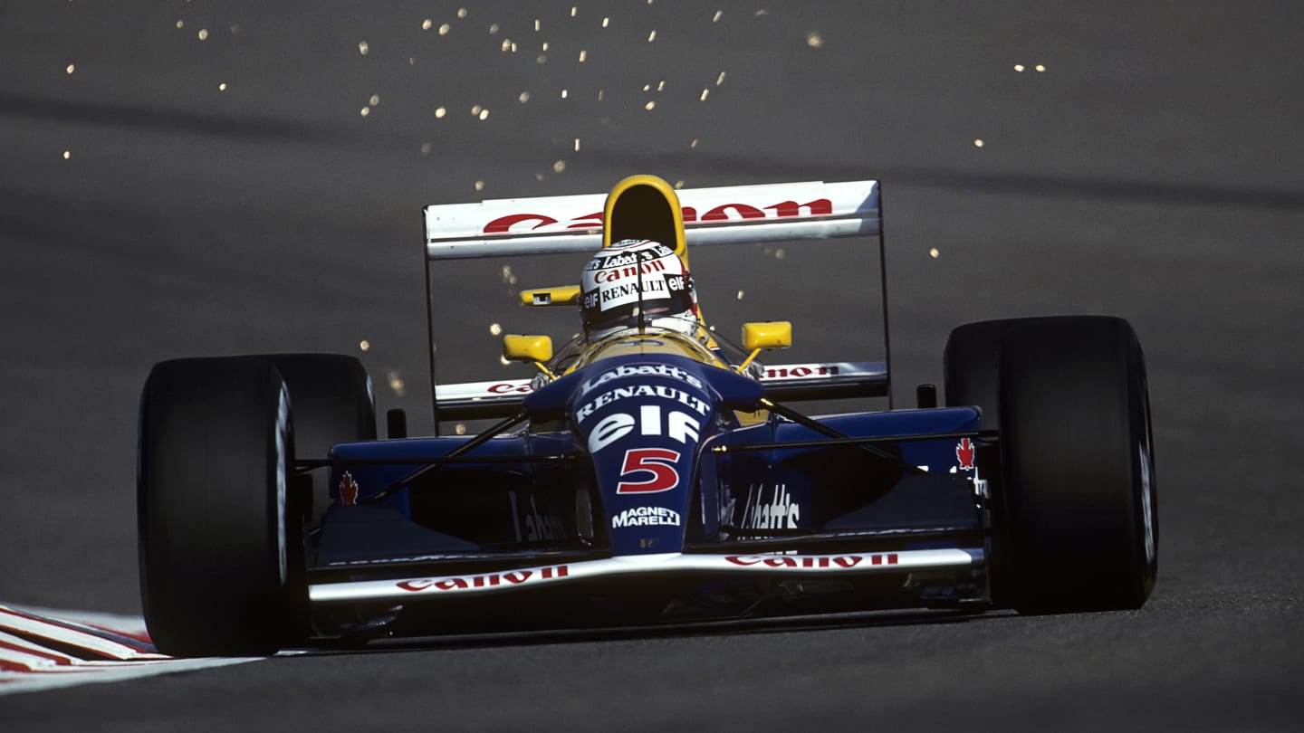 Nigel Mansell, Williams-Renault FW14B, Grand Prix of Belgium, Circuit de Spa-Francorchamps, 30