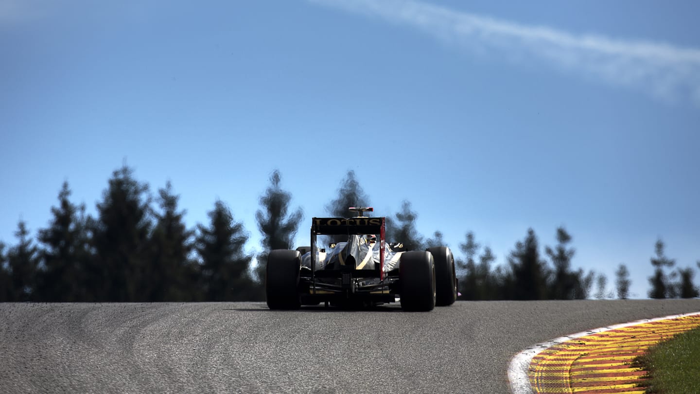Kimi Raikkonen, Lotus-Renault E20, Grand Prix of Belgium, Circuit de Spa-Francorchamps, 02