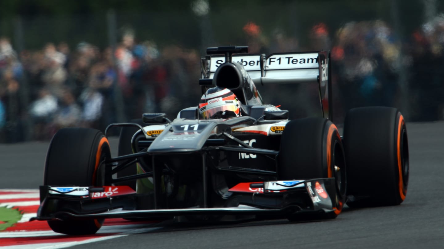 NORTHAMPTON, ENGLAND - JUNE 29:  Nico Hulkenberg of Germany and Sauber F1 drives during the final
