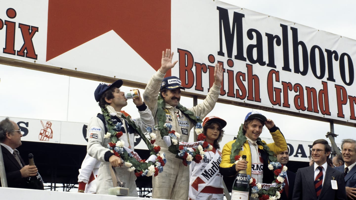 Clay Regazzoni, René Arnoux, Jean-Pierre Jarier, Grand Prix of Great Britain, Silverstone Circuit,