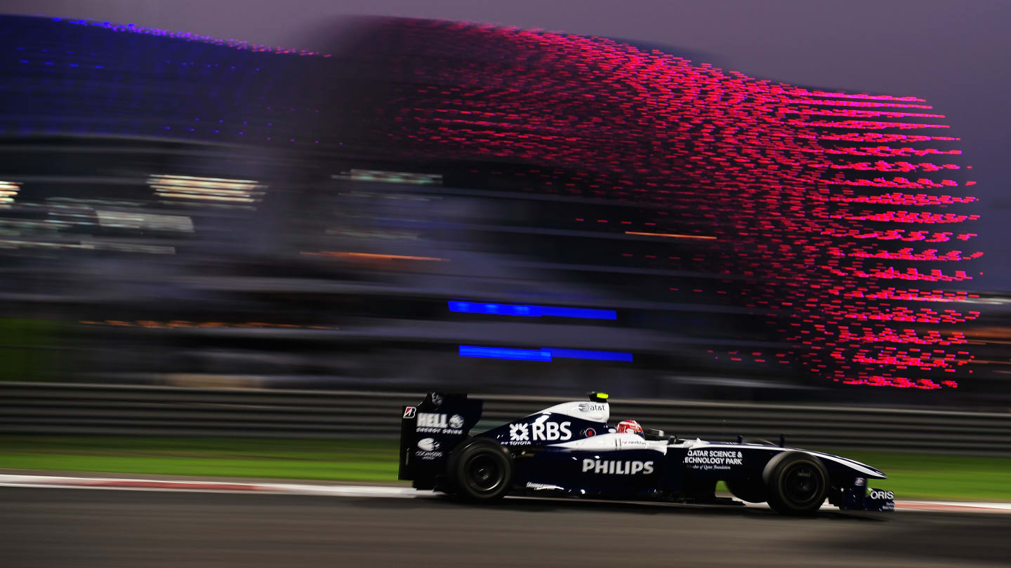 ABU DHABI, UNITED ARAB EMIRATES - NOVEMBER 01:  Kazuki Nakajima of Japan and Williams drives during