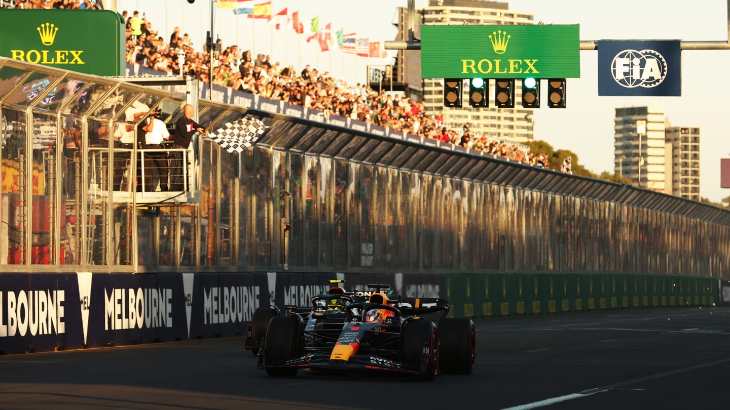 MELBOURNE, AUSTRALIA - APRIL 02: Race winner Max Verstappen of the Netherlands driving the (1)