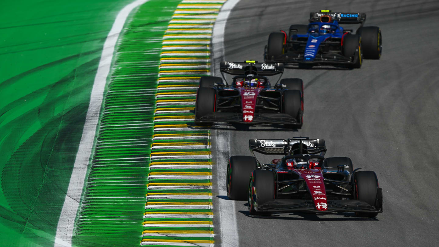 SAO PAULO, BRAZIL - NOVEMBER 04: Valtteri Bottas of Finland driving the (77) Alfa Romeo F1 C43