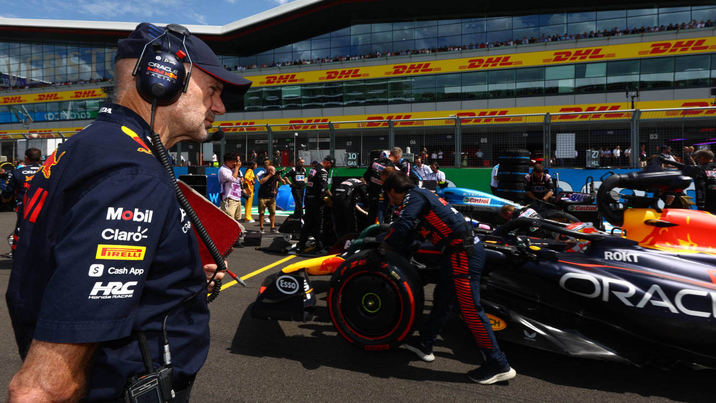 NORTHAMPTON, ENGLAND - JULY 09: Adrian Newey, the Chief Technical Officer of Red Bull Racing looks