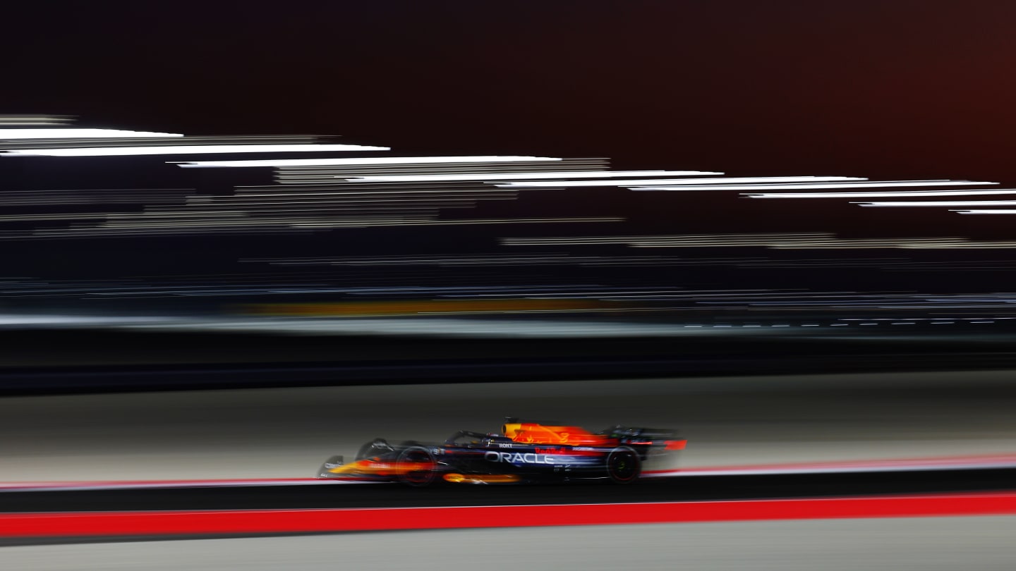 LUSAIL CITY, QATAR - OCTOBER 06: Max Verstappen of the Netherlands driving the (1) Oracle Red Bull