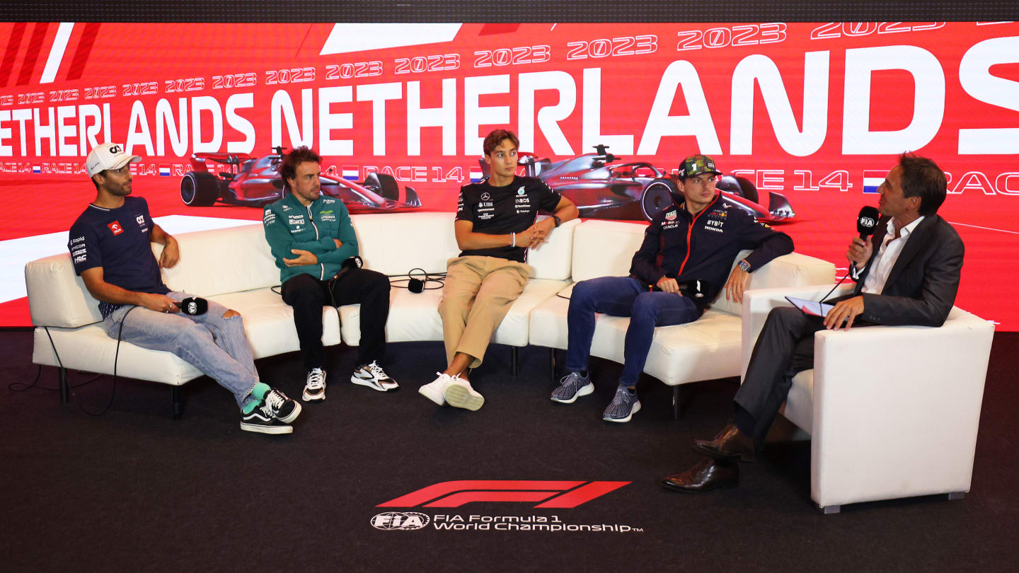 ZANDVOORT, NETHERLANDS - AUGUST 24: Daniel Ricciardo of Australia and Scuderia AlphaTauri, Fernando