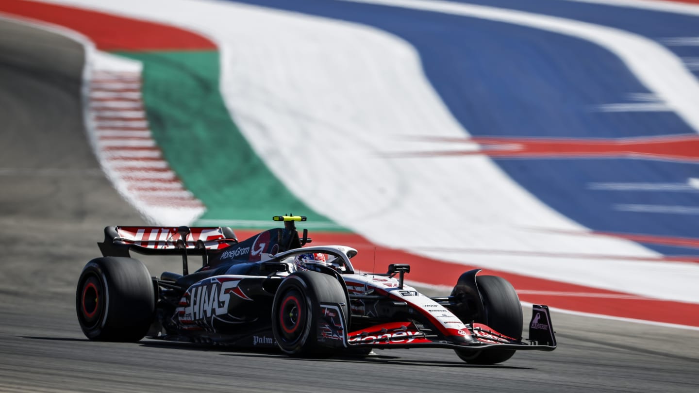 AUSTIN, TEXAS - OCTOBER 22: Nico Hulkenberg of Germany driving the (27) Haas F1 VF-23 Ferrari on