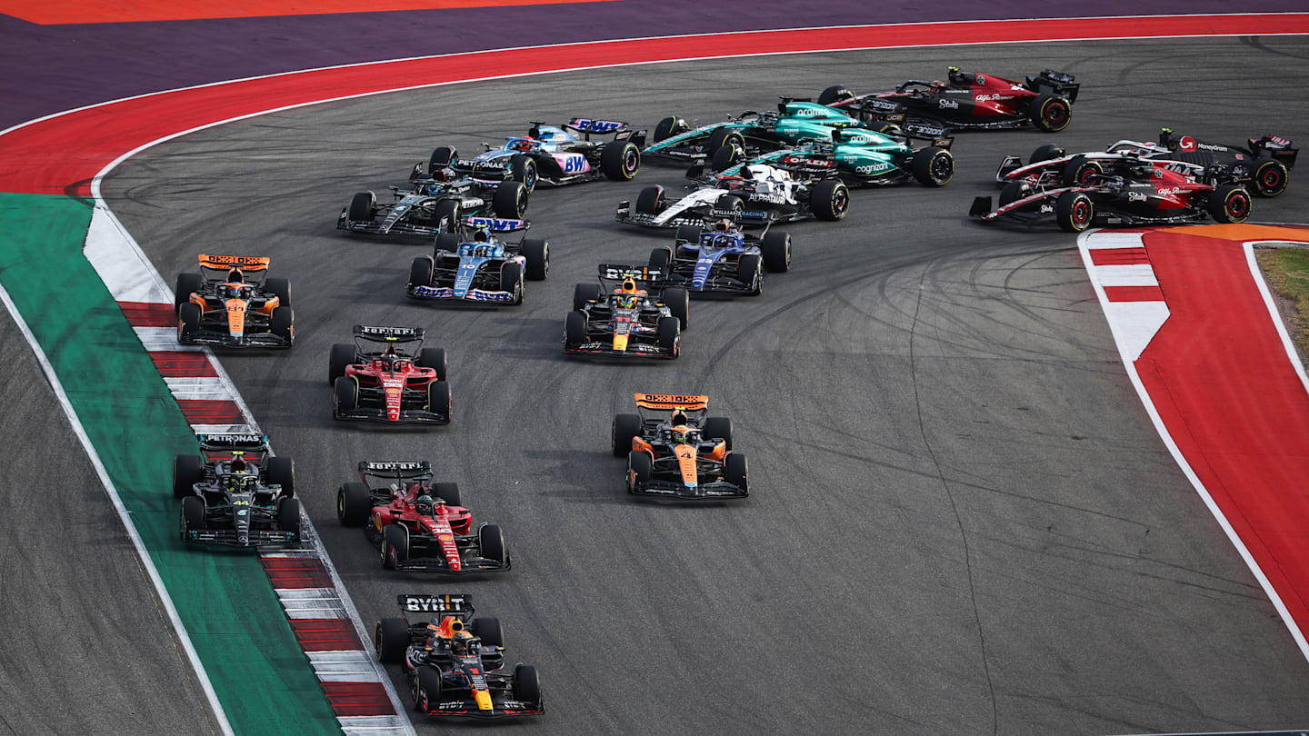 AUSTIN, TEXAS - OCTOBER 21: Max Verstappen of the Netherlands driving the (1) Oracle Red Bull