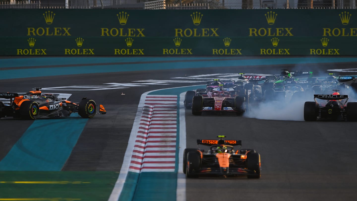ABU DHABI, UNITED ARAB EMIRATES - DECEMBER 08: Lando Norris of Great Britain driving the (4)