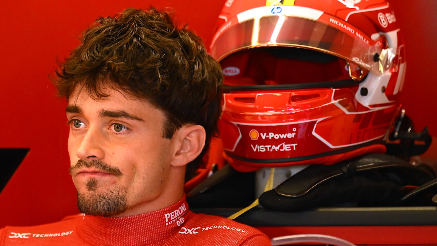 ABU DHABI, UNITED ARAB EMIRATES - DECEMBER 06: Charles Leclerc of Monaco and Ferrari looks on in