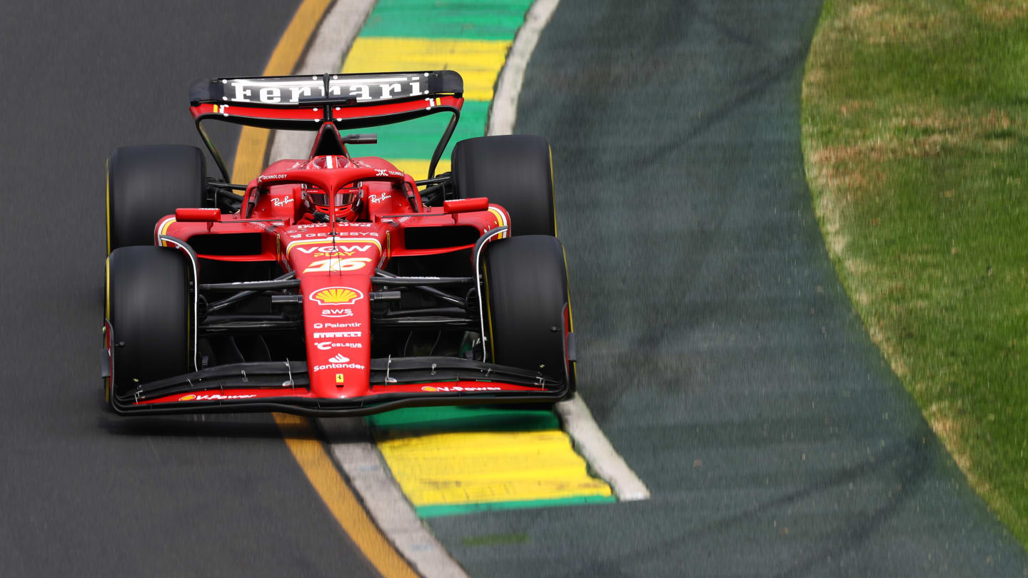 MELBOURNE, AUSTRALIA - MARCH 23: Charles Leclerc of Monaco driving the (16) Ferrari SF-24 on track
