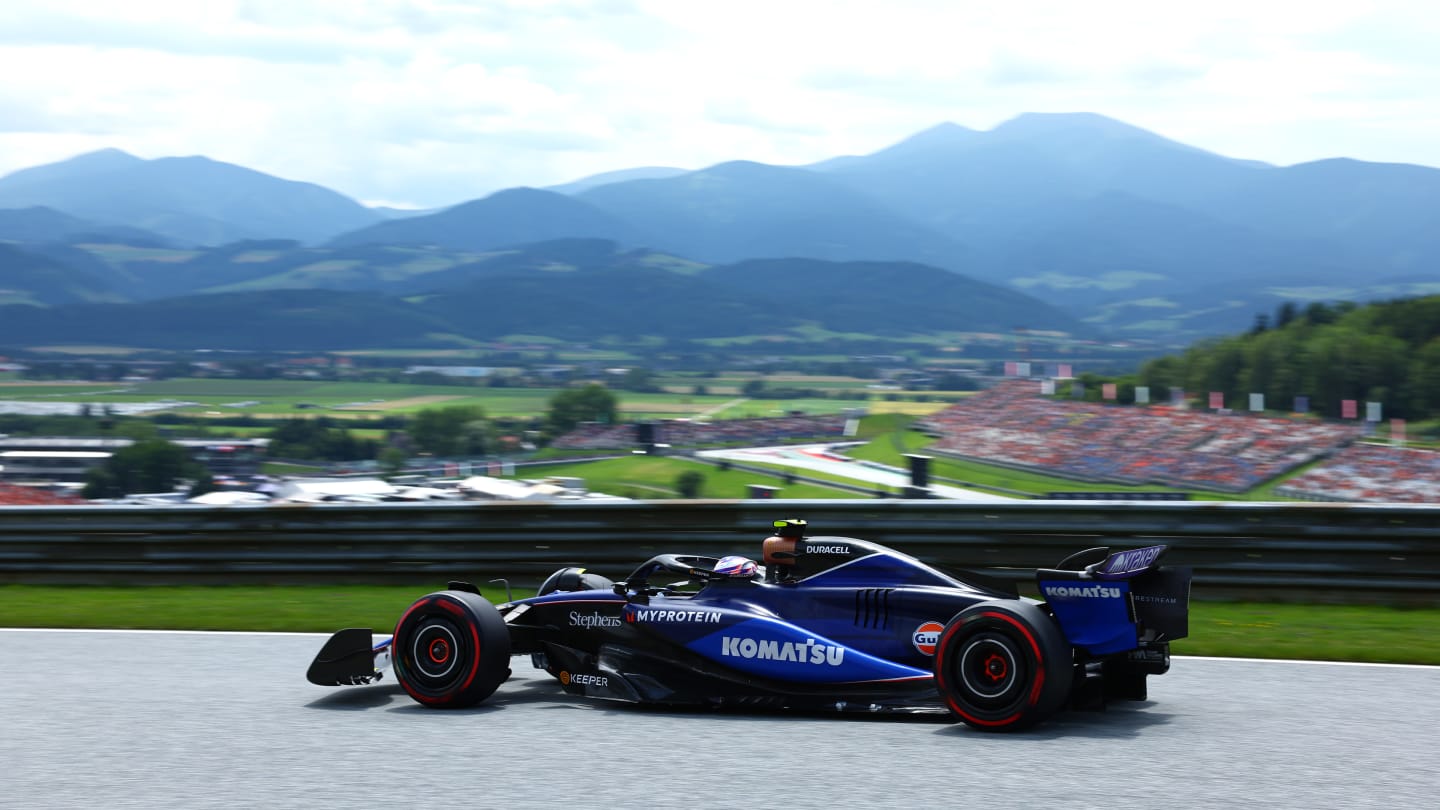 SPIELBERG, AUSTRIA - JUNE 28: Logan Sargeant of United States driving the (2) Williams FW46