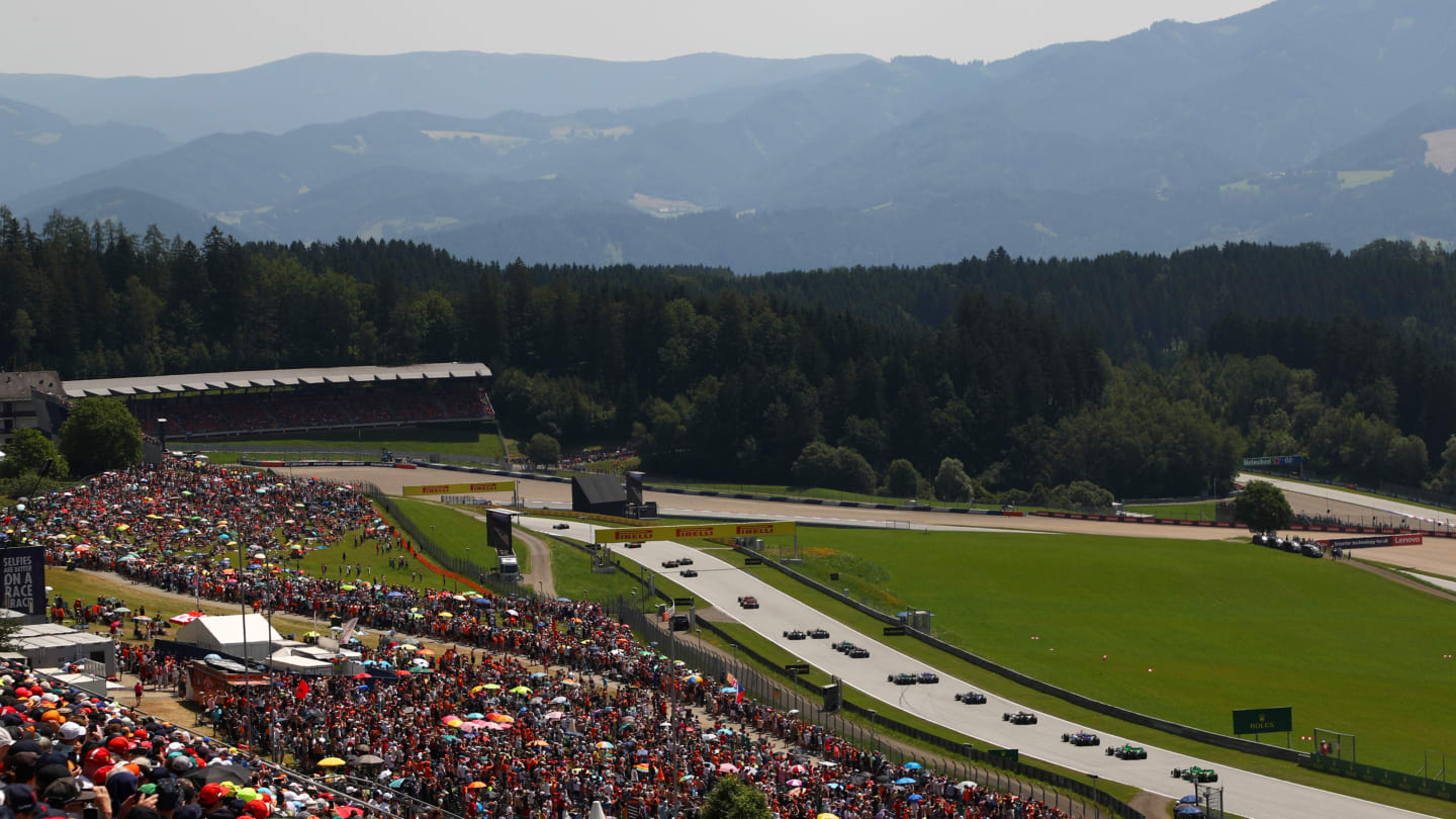 SPIELBERG, AUSTRIA - JUNE 29: A general view of the race action during the Sprint ahead of the F1