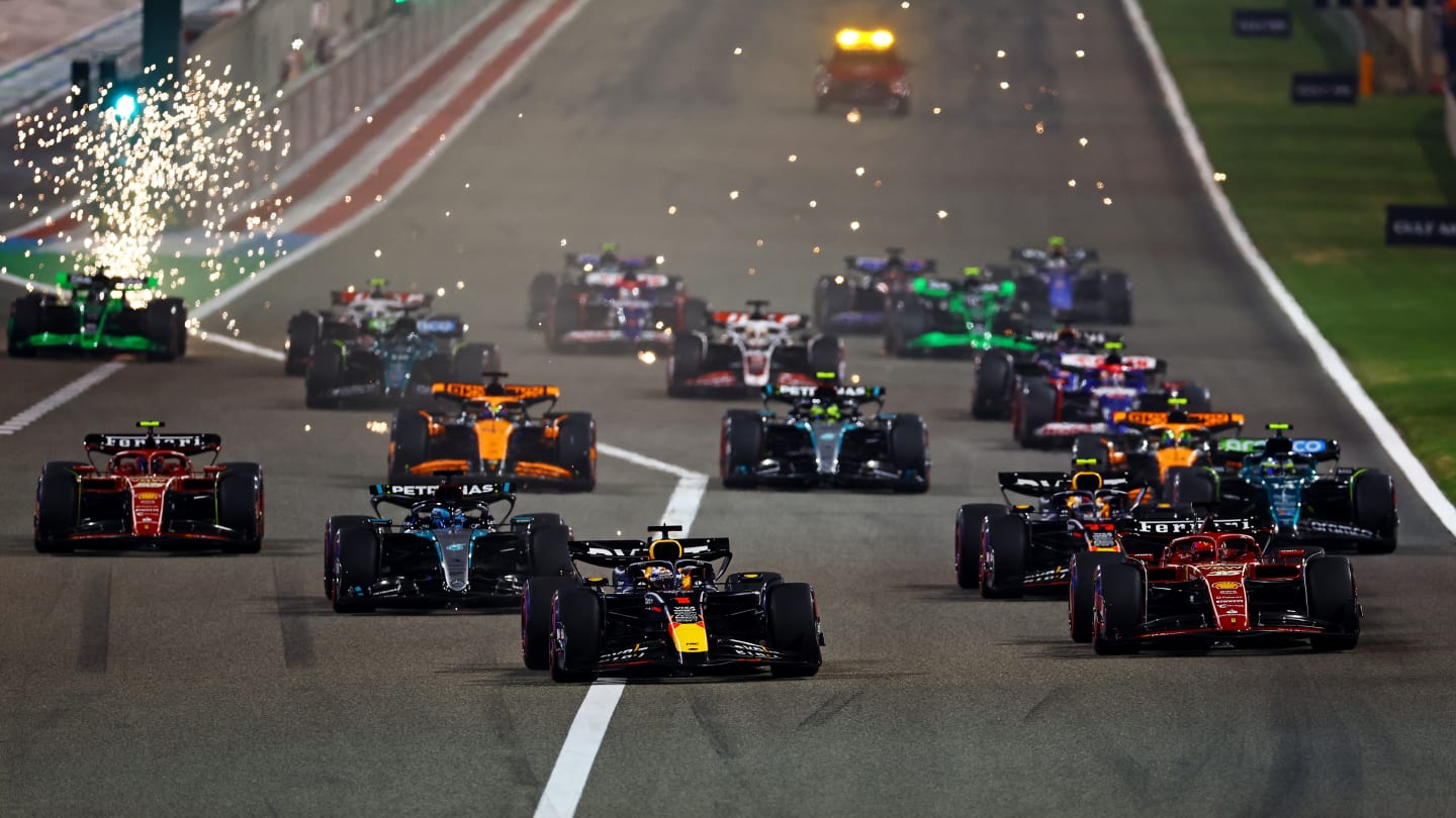 BAHRAIN, BAHRAIN - MARCH 02: Max Verstappen of the Netherlands driving the (1) Oracle Red Bull