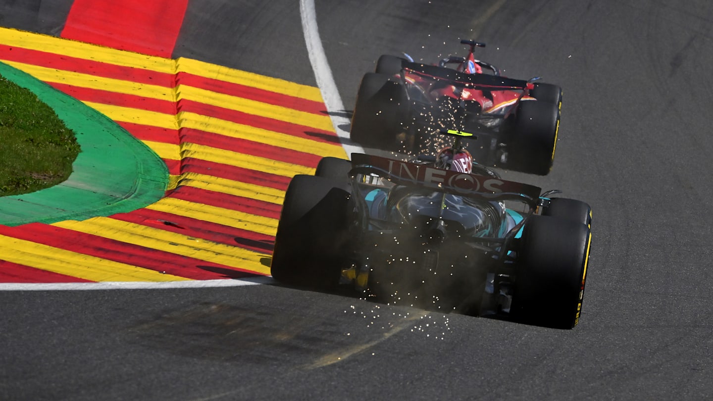 SPA, BELGIUM - JULY 28: Lewis Hamilton of Great Britain driving the (44) Mercedes AMG Petronas F1