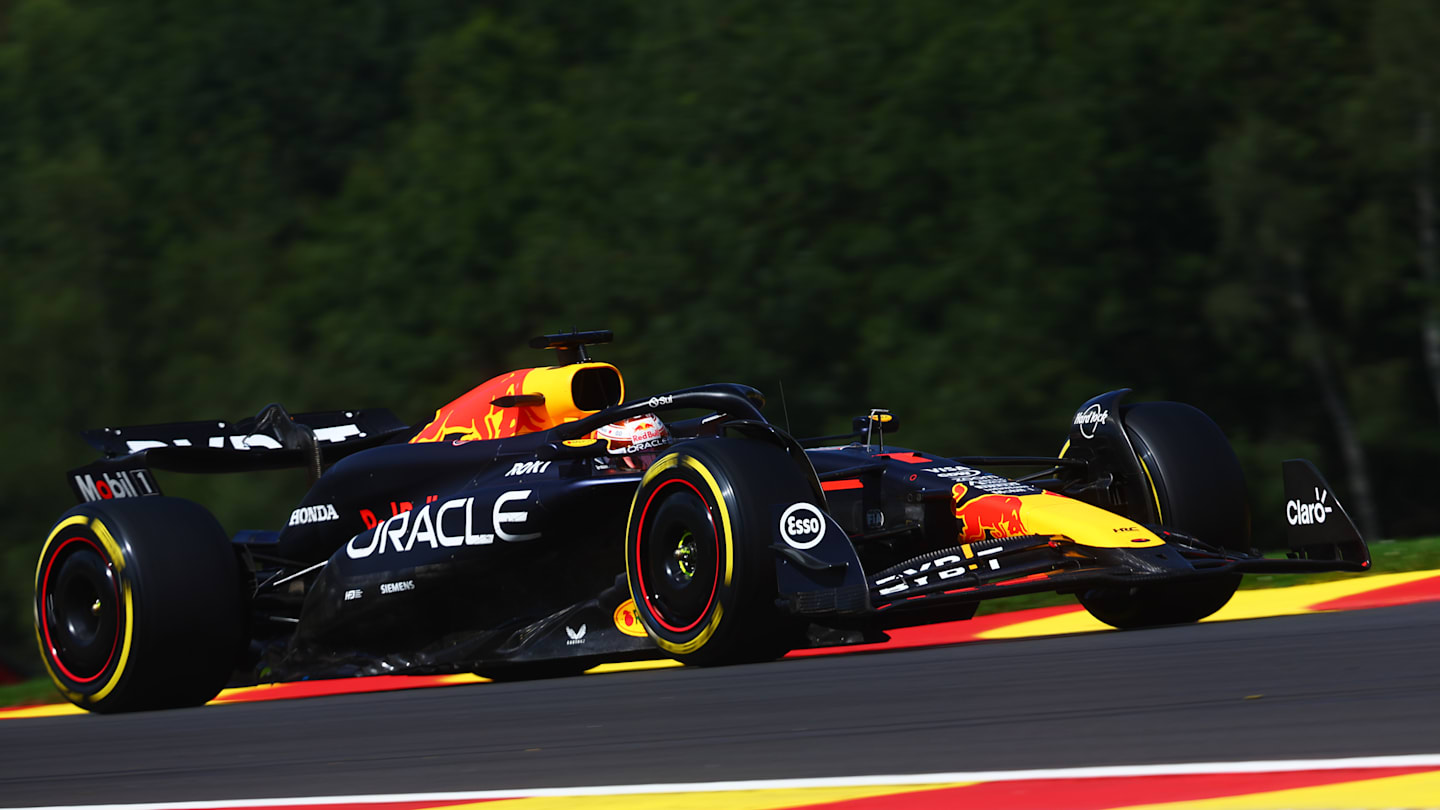 SPA, BELGIUM - JULY 28: Max Verstappen of the Netherlands driving the (1) Oracle Red Bull Racing