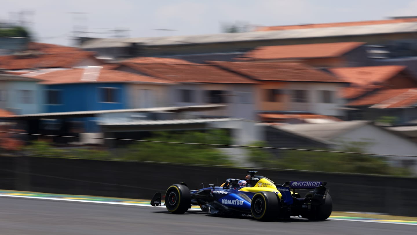SAO PAULO, BRAZIL - NOVEMBER 01: Alexander Albon of Thailand driving the (23) Williams FW46