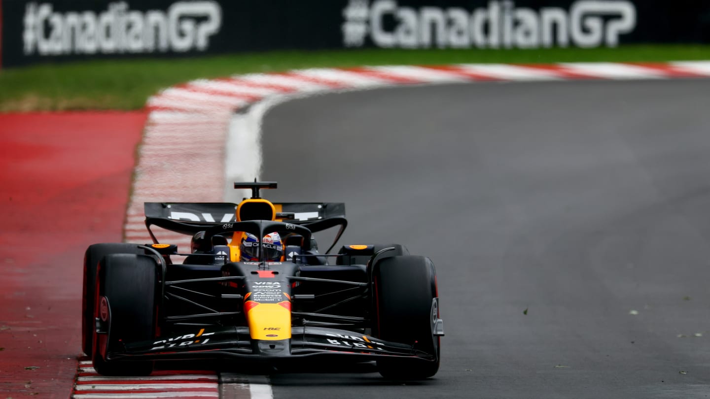 MONTREAL, QUEBEC - JUNE 07: Max Verstappen of the Netherlands driving the (1) Oracle Red Bull