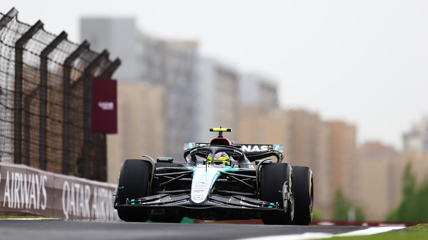 SHANGHAI, CHINA - APRIL 19: Lewis Hamilton of Great Britain driving the (44) Mercedes AMG Petronas