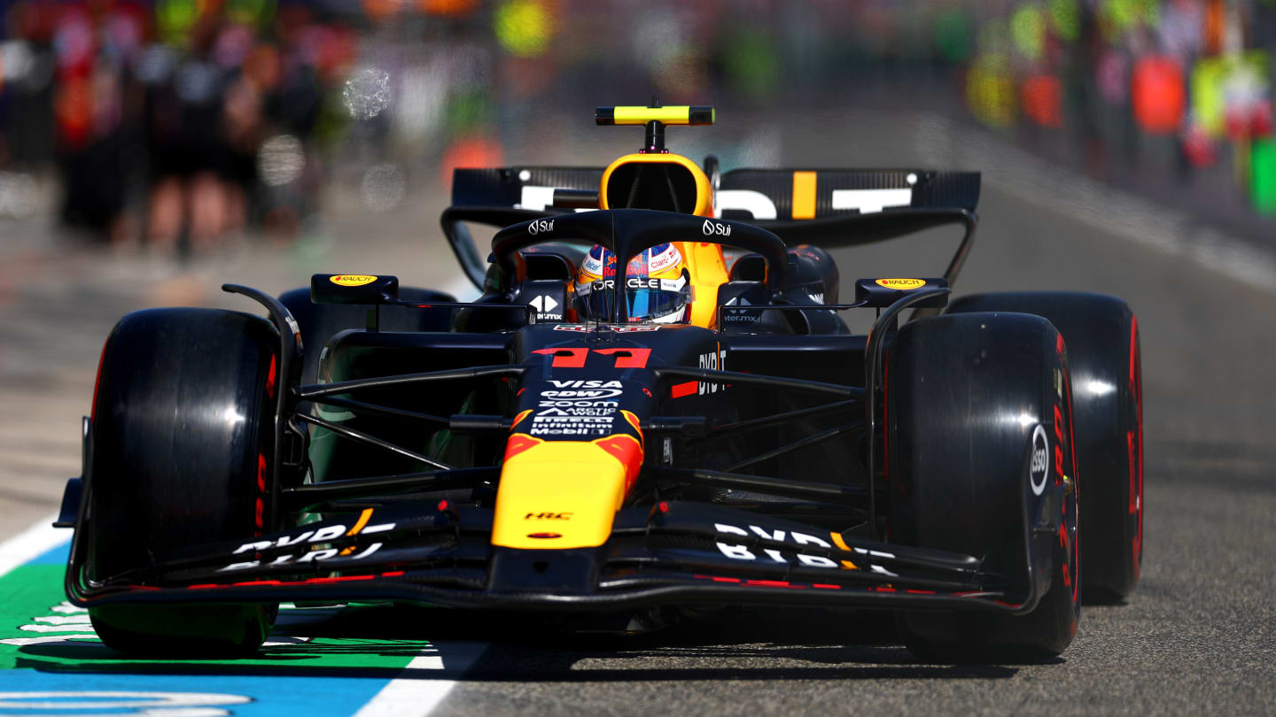 IMOLA, ITALY - MAY 18: Sergio Perez of Mexico driving the (11) Oracle Red Bull Racing RB20 in the