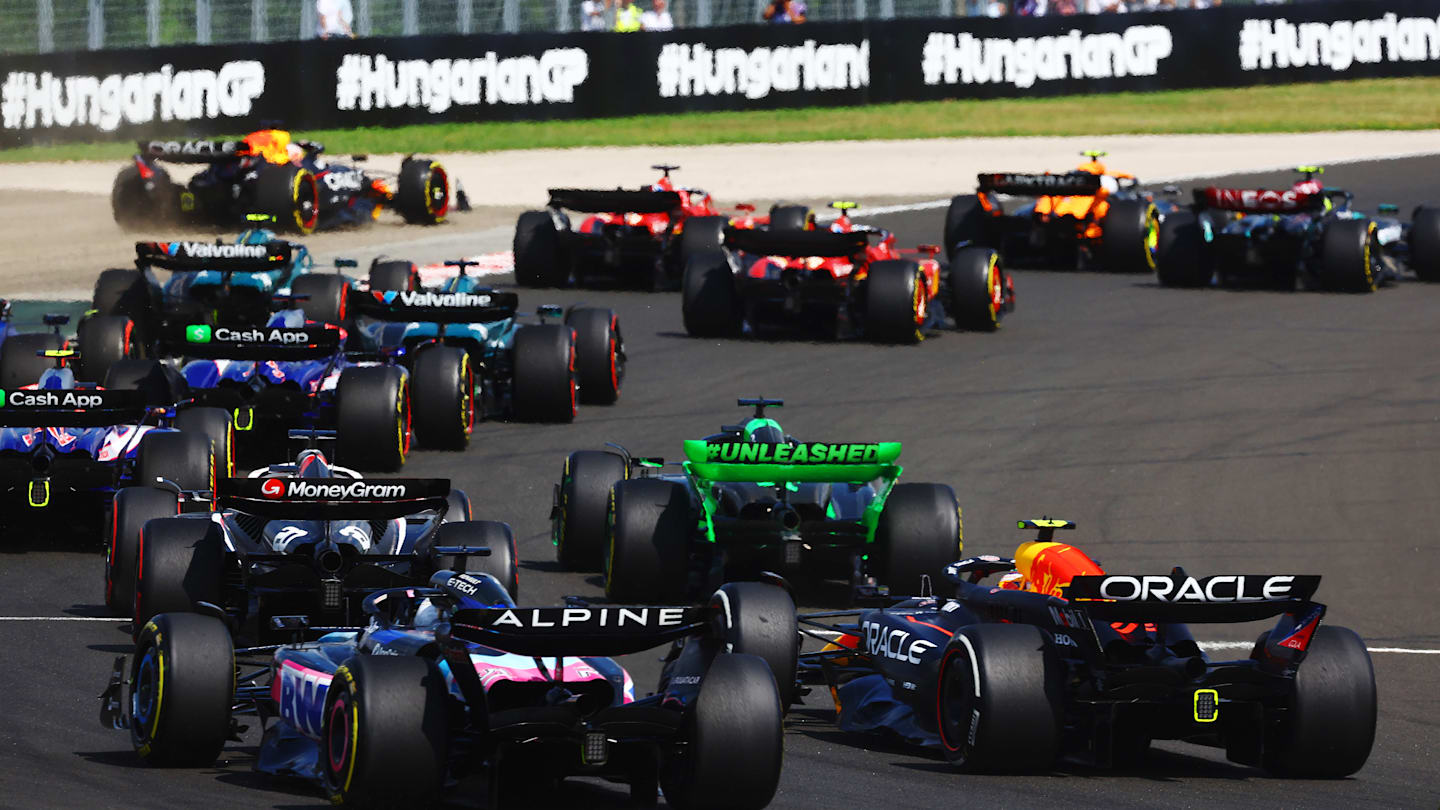 BUDAPEST, HUNGARY - JULY 21: Sergio Perez of Mexico driving the (11) Oracle Red Bull Racing RB20