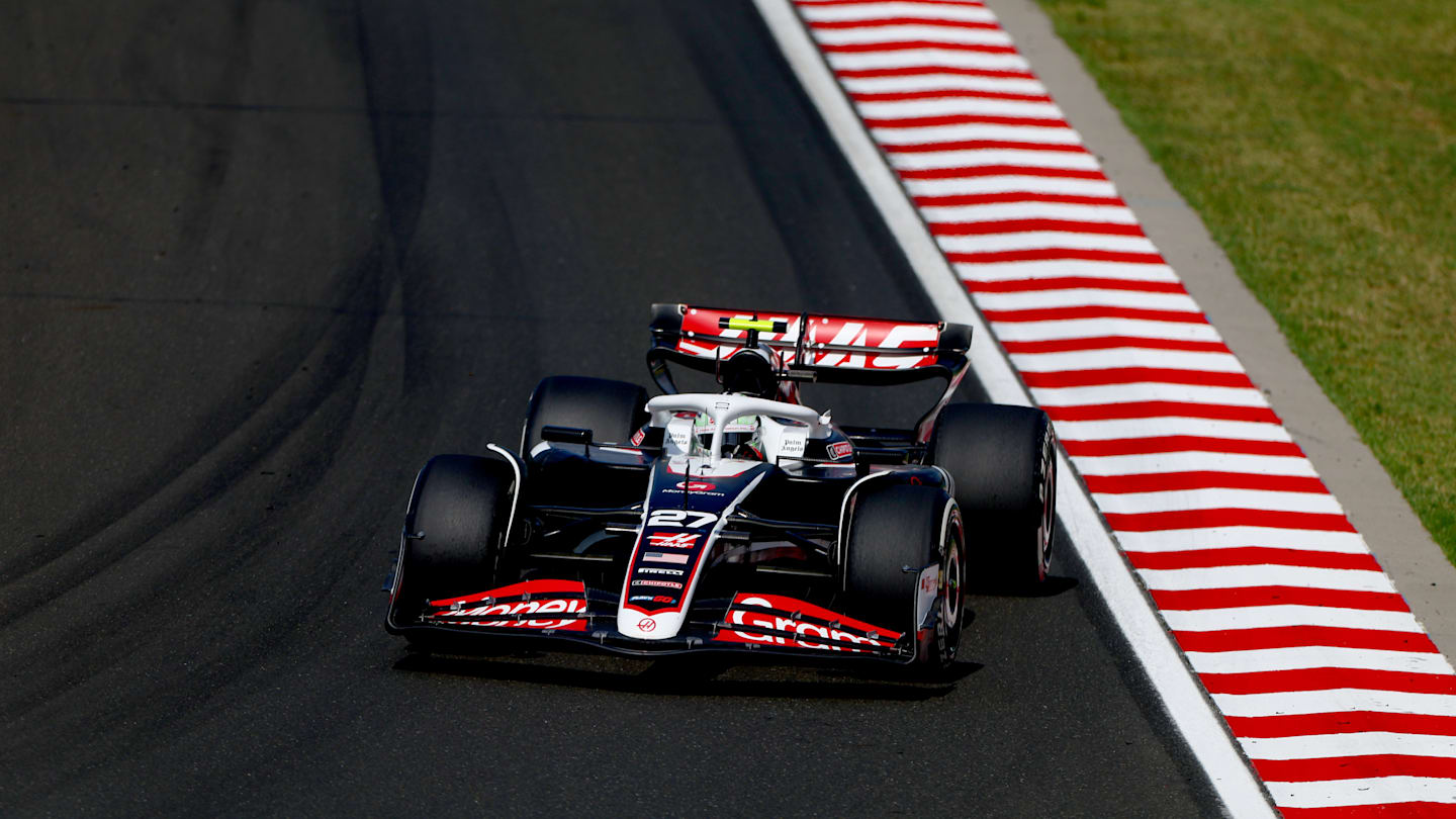 BUDAPEST, HUNGARY - JULY 21: Nico Hulkenberg of Germany driving the (27) Haas F1 VF-24 Ferrari on track during the F1 Grand Prix of Hungary at Hungaroring on July 21, 2024 in Budapest, Hungary. (Photo by Bryn Lennon - Formula 1/Formula 1 via Getty Images)