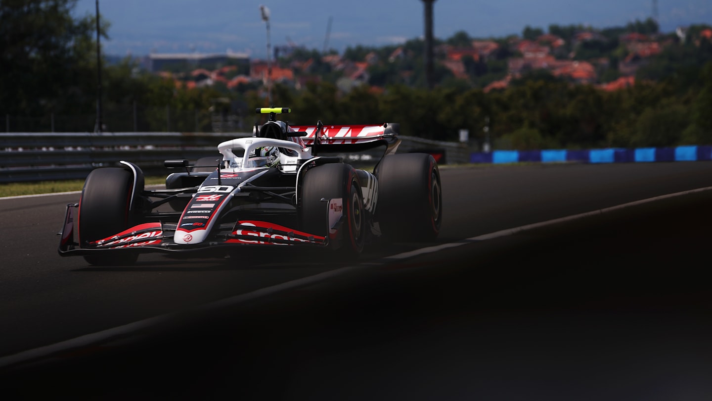 BUDAPEST, HUNGARY - JULY 19: Oliver Bearman of Great Britain driving the (50) Haas F1 VF-24 Ferrari