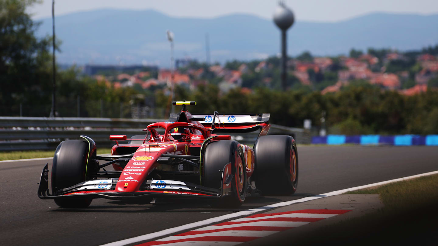 BUDAPEST, HUNGARY - JULY 19: Carlos Sainz of Spain driving the (55) Ferrari SF-24 on track during