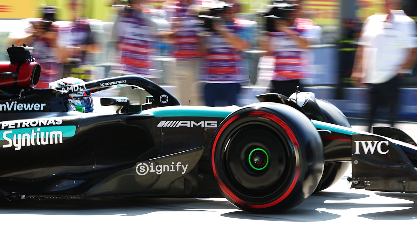 MONZA, ITALY - AUGUST 30: Andrea Kimi Antonelli of Italy driving the (12) Mercedes AMG Petronas F1