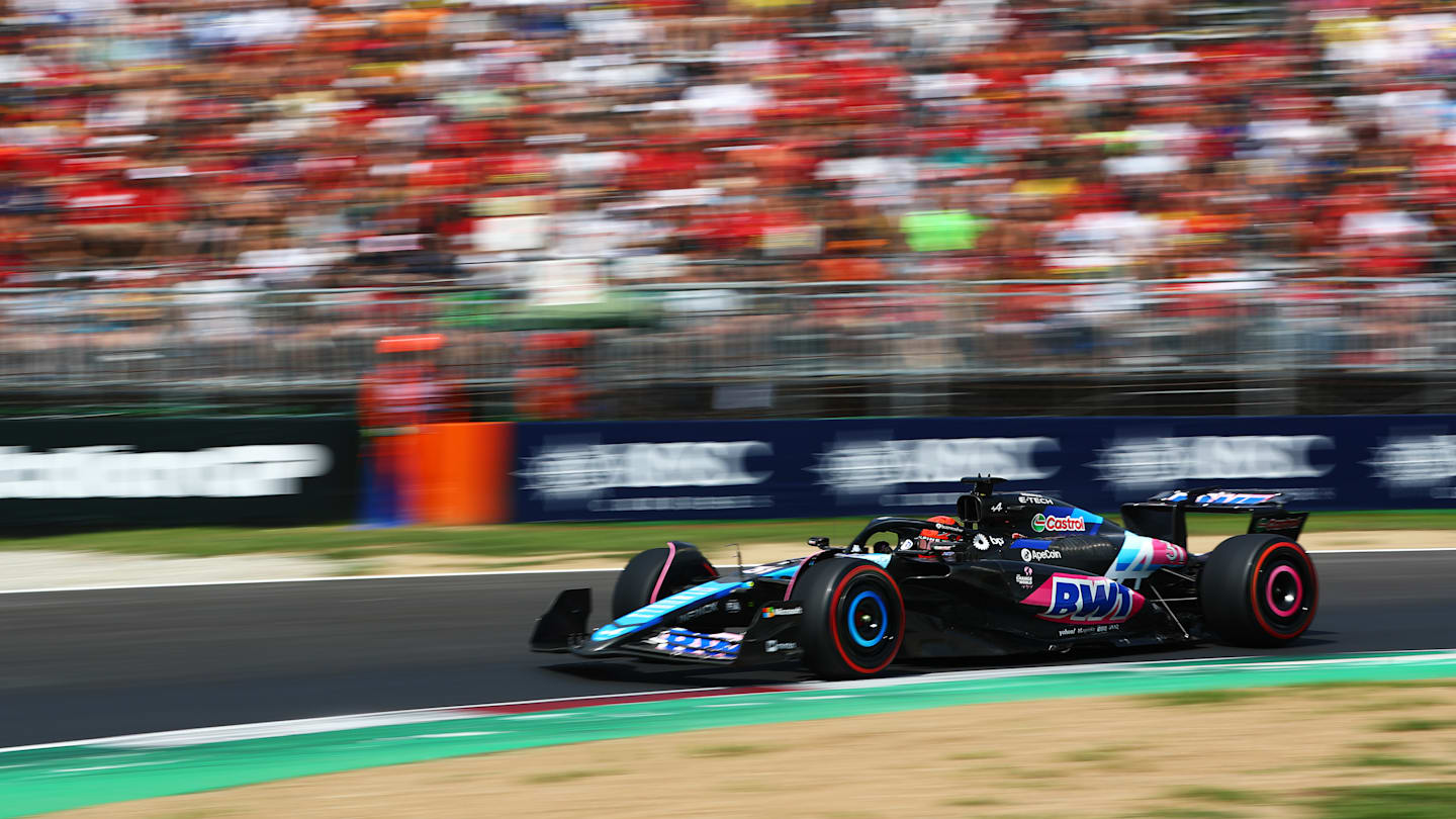 MONZA, ITALY - AUGUST 31: Esteban Ocon of France driving the (31) Alpine F1 A524 Renault on track during final practice ahead of the F1 Grand Prix of Italy at Autodromo Nazionale Monza on August 31, 2024 in Monza, Italy. (Photo by Peter Fox - Formula 1/Formula 1 via Getty Images)