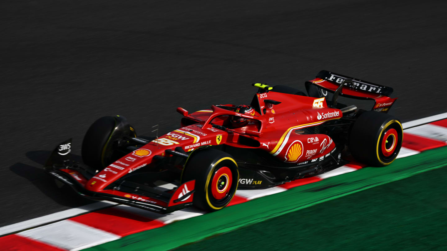 SUZUKA, JAPAN - APRIL 07: Carlos Sainz of Spain driving (55) the Ferrari SF-24 on track during the