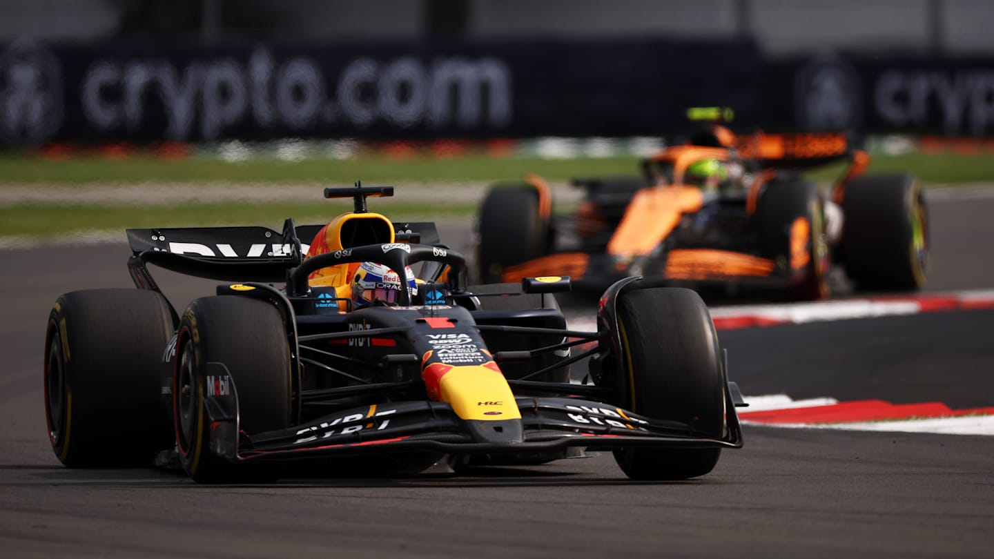 MEXICO CITY, MEXICO - OCTOBER 27: Max Verstappen of the Netherlands driving the (1) Oracle Red Bull