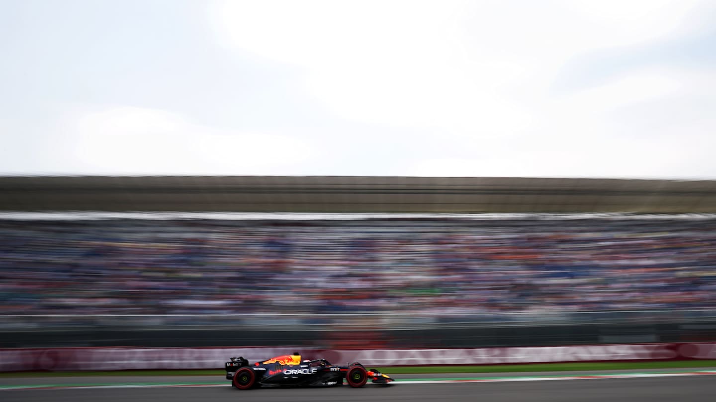 MEXICO CITY, MEXICO - OCTOBER 26: Max Verstappen of the Netherlands driving the (1) Oracle Red Bull