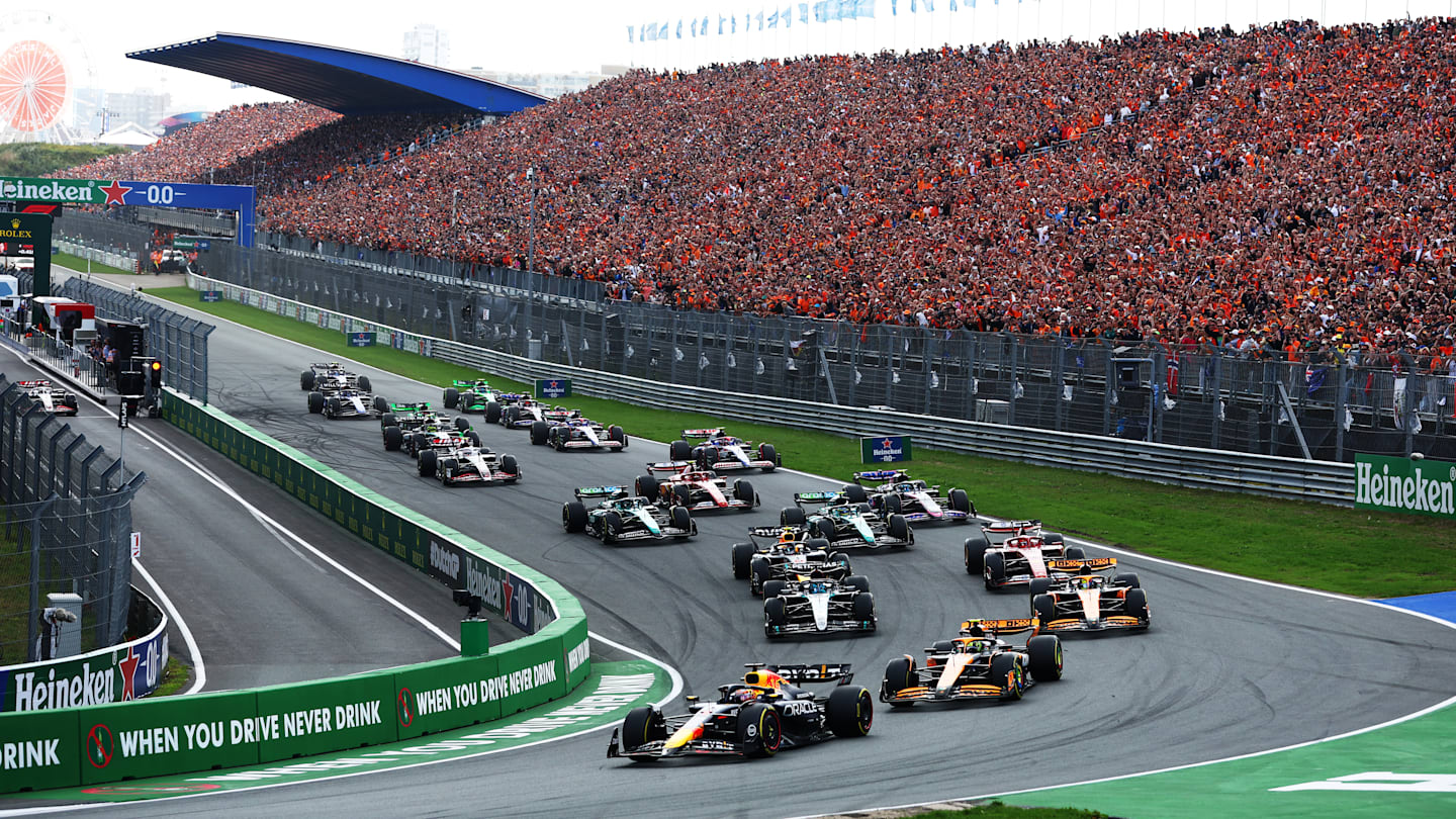 ZANDVOORT, NETHERLANDS - AUGUST 25: Max Verstappen of the Netherlands driving the (1) Oracle Red