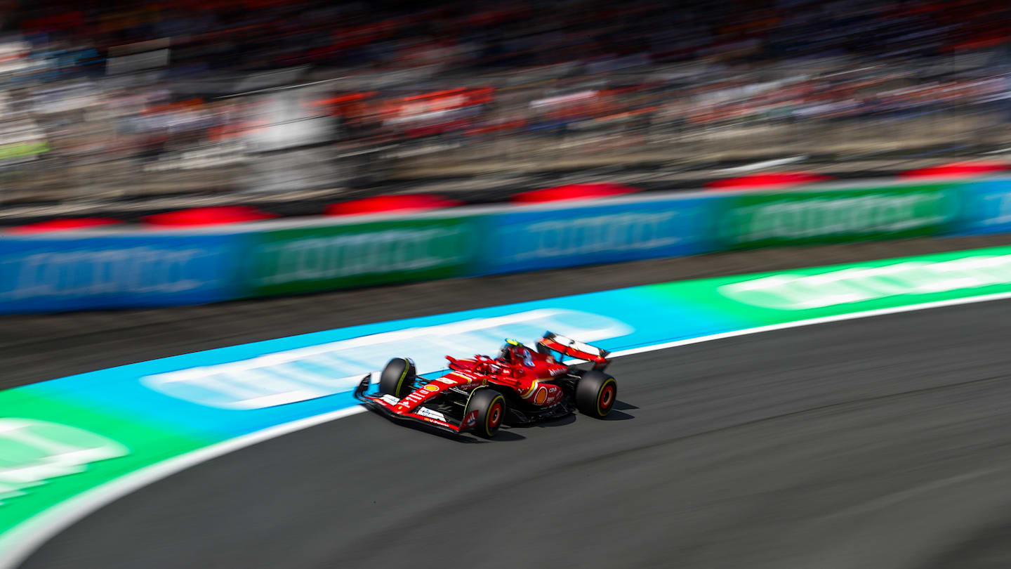 ZANDVOORT, NETHERLANDS - AUGUST 23: Carlos Sainz of Ferrari and Spain  during practice ahead of the