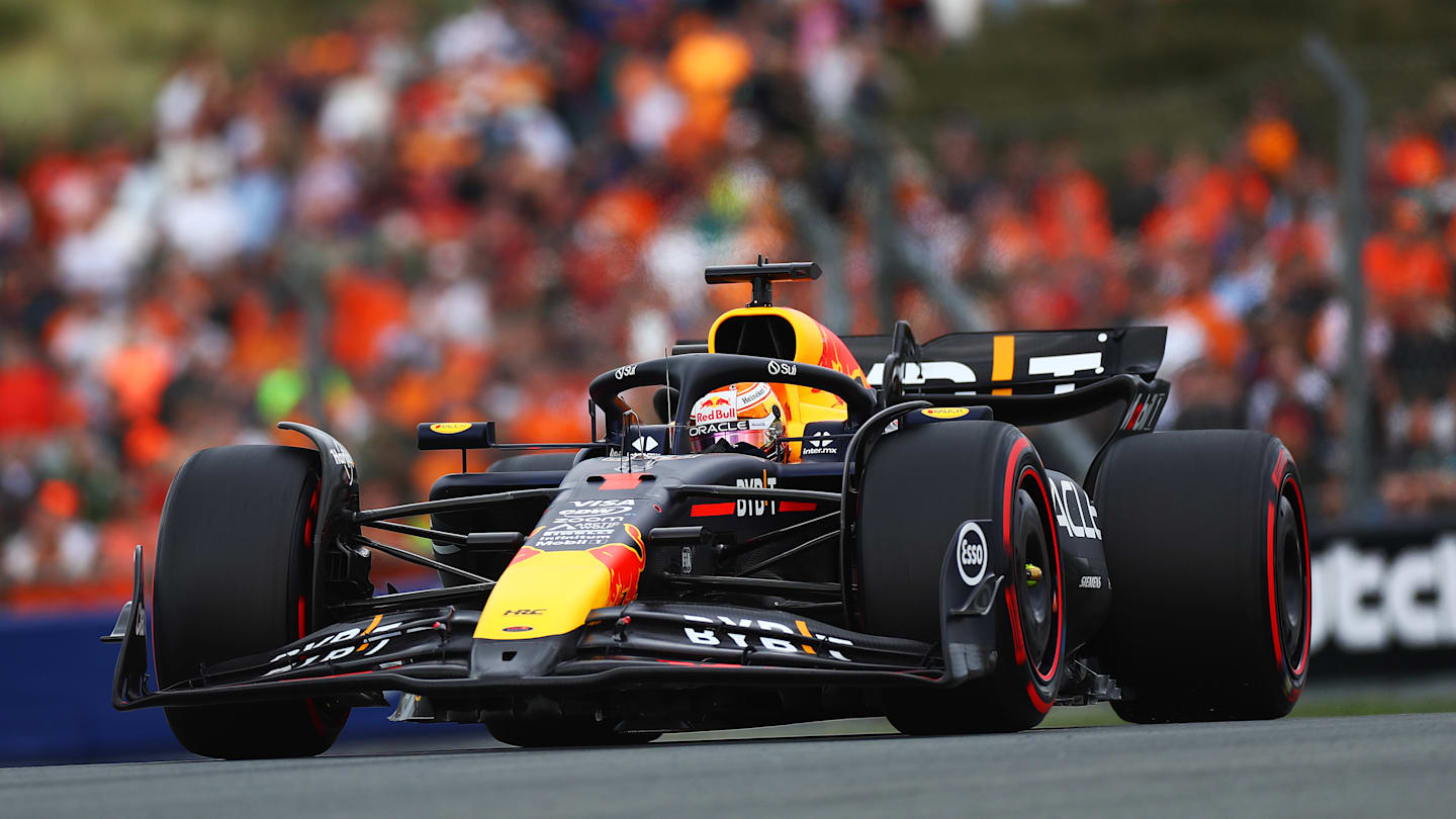 ZANDVOORT, NETHERLANDS - AUGUST 24: Max Verstappen of the Netherlands driving the (1) Oracle Red