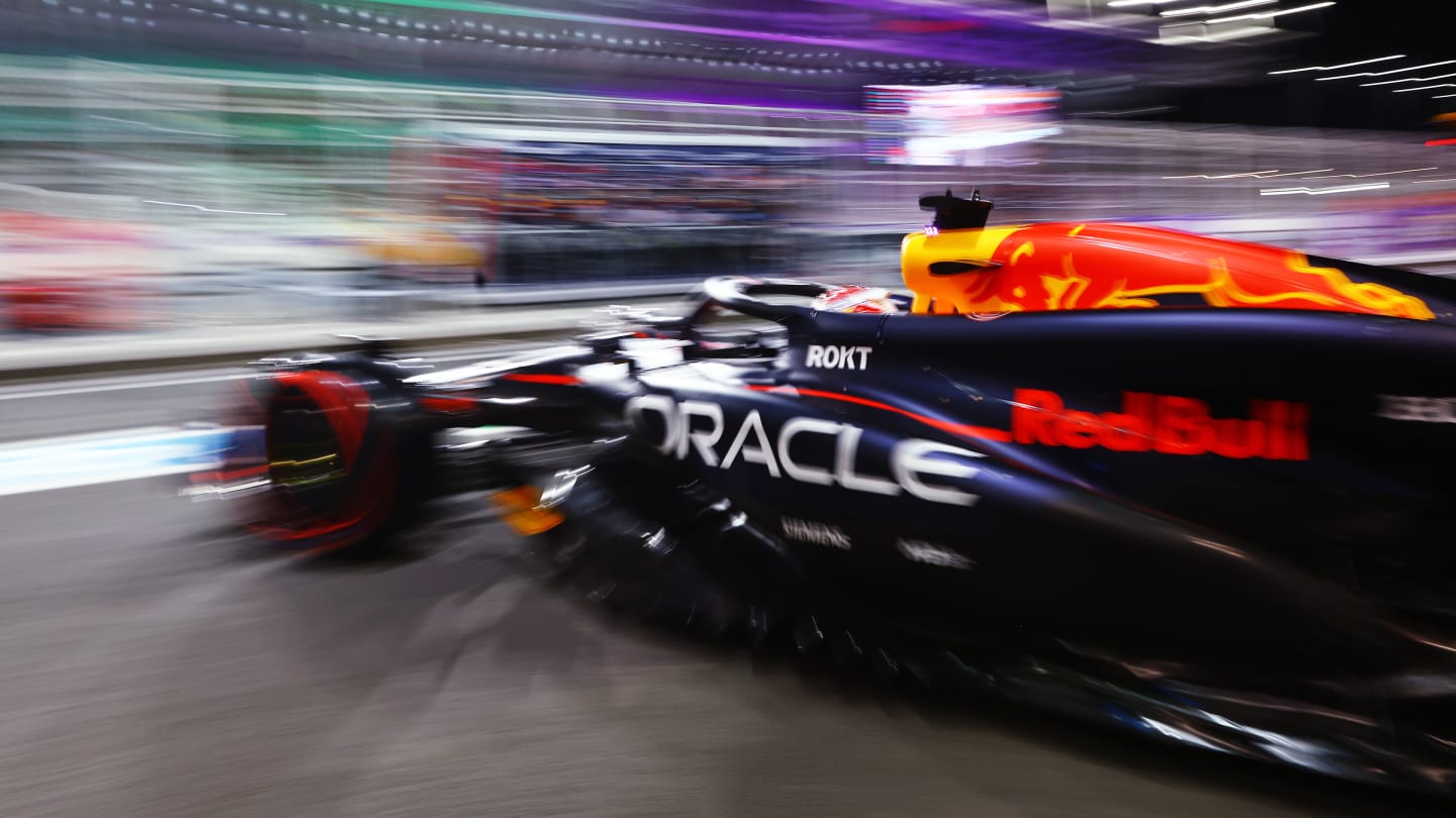 JEDDAH, SAUDI ARABIA - MARCH 08: Max Verstappen of the Netherlands driving the (1) Oracle Red Bull