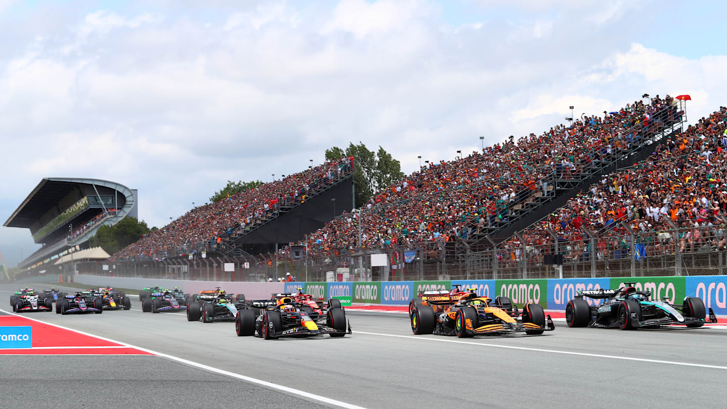 BARCELONA, SPAIN - JUNE 23: Max Verstappen of the Netherlands driving the (1) Oracle Red Bull
