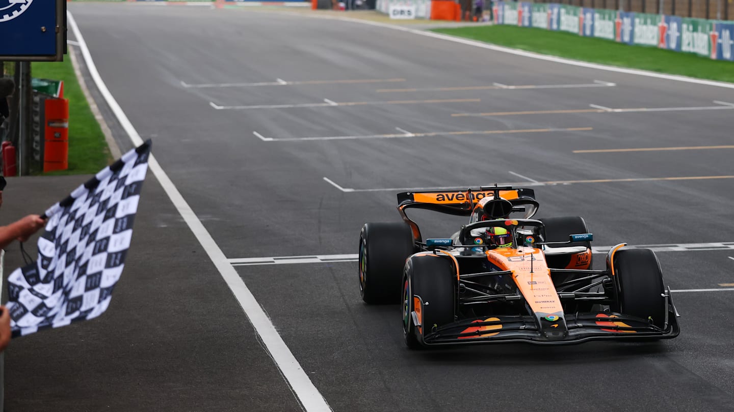 SHANGHAI, CHINA - MARCH 23: Race winner Oscar Piastri of Australia driving the (81) McLaren MCL39