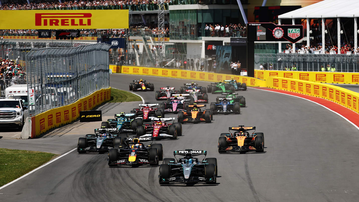 MONTREAL, QUEBEC - 15 DE JUNIO: George Russell de Gran Bretaña al volante del (63) Mercedes AMG Petronas