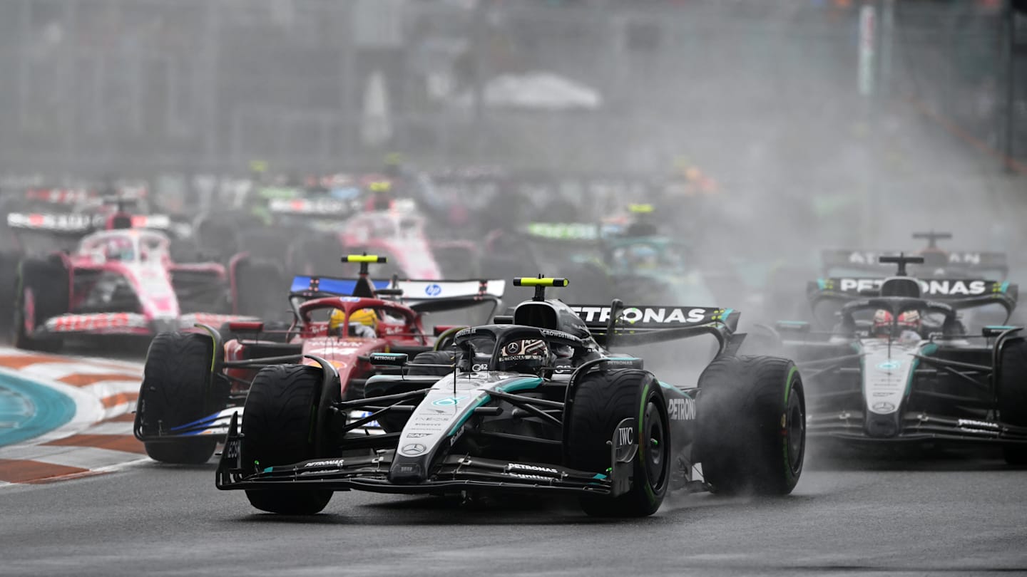 MIAMI, FLORIDA - MAY 03: Andrea Kimi Antonelli of Italy driving the (12) Mercedes AMG Petronas F1
