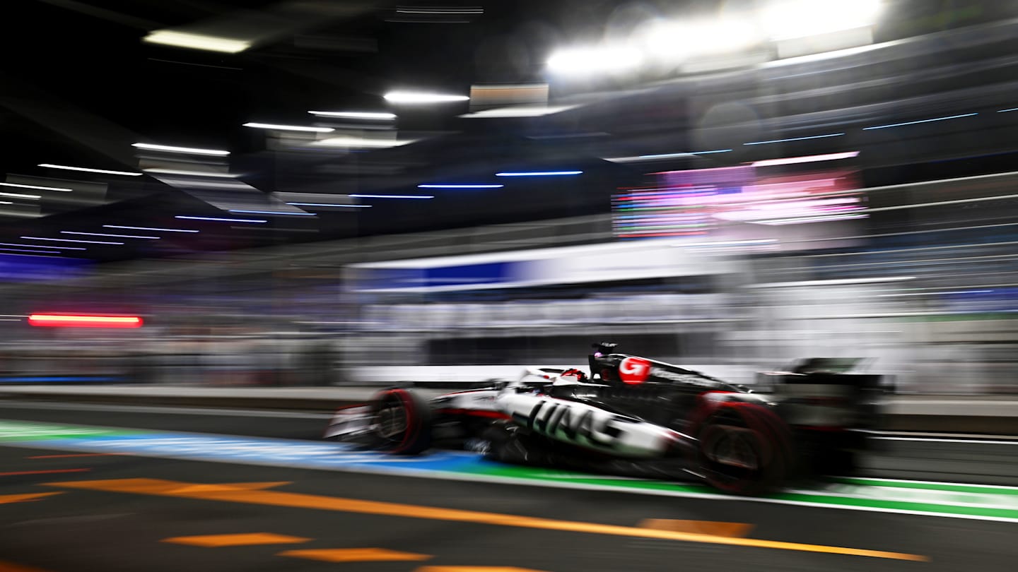 JEDDAH, SAUDI ARABIA - APRIL 19: Esteban Ocon of France driving the (31) Haas F1 VF-25 Ferrari in